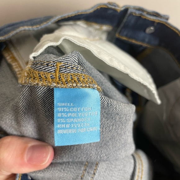 J. McLaughlin Teagan Crop Jean Raw Hem Distressed Size 0 Blue - Picture 5 of 5